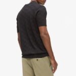 KARL LAGERFELD MEN'S KNITTED POLO SHIRT BLACK - Image 2