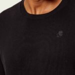 KARL LAGERFELD MEN'S T-SHIRT CREWNECK 1/2 BLACK - Image 4