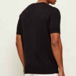 KARL LAGERFELD MEN'S T-SHIRT CREWNECK 1/2 BLACK - Image 2