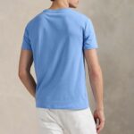 POLO RALPH LAUREN MEN'S CUSTOM SLIM FIT JERSEY CREWNECK T-SHIRT BLUE - Image 2