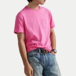POLO RALPH LAUREN MEN'S CUSTOM SLIM FIT JERSEY T-SHIRT BAJA PINK