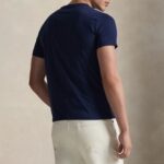 POLO RALPH LAUREN MEN'S CUSTOM SLIM FIT JERSEY CREWNECK T-SHIRT NAVY BLUE - Image 3