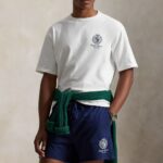 POLO RALPH LAUREN MEN'S RELAXED FIT JERSEY GRAPHIC T-SHIRT WHITE