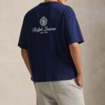 POLO RALPH LAUREN MEN'S RELAXED FIT JERSEY GRAPHIC T-SHIRT NEWPORT NAVY - Image 2