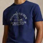 POLO RALPH LAUREN MEN'S CLASSIC FIT JERSEY GRAPHIC T-SHIRT DARK COBALT - Image 4