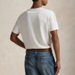 POLO RALPH LAUREN MEN'S CLASSIC FIT POLO BEAR JERSEY T-SHIRT WHITE - Image 2