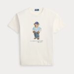 POLO RALPH LAUREN MEN'S CLASSIC FIT POLO BEAR JERSEY T-SHIRT WHITE - Image 3