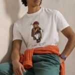 POLO RALPH LAUREN MEN'S CUSTOM SLIM FIT BEAR T-SHIRT WHITE SOCIETY BEAR - Image 3
