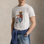 POLO RALPH LAUREN MEN'S CUSTOM SLIM FIT BEAR T-SHIRT WHITE SUMMER BEAR