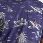 POLO RALPH LAUREN MEN'S CUSTOM SLIM FIT PRINTED JERSEY T-SHIRT ISKAND BEAR NAVY - Image 4