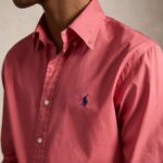 POLO RALPH LAUREN CUSTOM FIT FEATHERWEIGHT TWILL SHIRT ADIRONBACK BERRY - Image 3