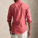 POLO RALPH LAUREN CUSTOM FIT FEATHERWEIGHT TWILL SHIRT ADIRONBACK BERRY - Image 2