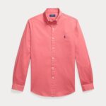 POLO RALPH LAUREN CUSTOM FIT FEATHERWEIGHT TWILL SHIRT ADIRONBACK BERRY - Image 4