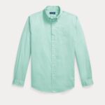 POLO RALPH LAUREN CUSTOM FIT FEATHERWEIGHT TWILL SHIRT CELADON