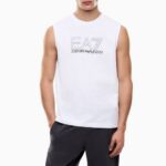 EMPORIO ARMANI MEN'S VISIBILITY TANK TOP IN COTTON JERSEY WHITE