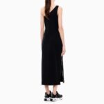 EMPORIO ARMANI LOGO SERIES STRECH JERSEY ONE- SHOULDER DRESS BLACK - Image 2