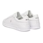 POLO RALPH LAUREN MEN'S HRT CRT II- SNEAKERS- LOW TOP LACE WHITE/SILVER - Image 2