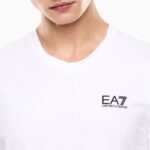 EMPORIO ARMANI MEN'S CORE ISENTITY STRECH COTTON JERSEY V-NECK T-SHIRT WHITE - Image 3