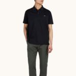 PAUL&SHARK MEN'S DOUBLE PIQUE COTTON POLO BLACK - Image 2