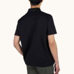 PAUL&SHARK MEN'S DOUBLE PIQUE COTTON POLO BLACK - Image 3