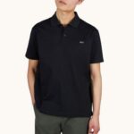 PAUL&SHARK MEN'S DOUBLE PIQUE COTTON POLO BLACK