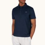 PAUL&SHARK MEN'S DOUBLE PIQUE COTTON POLO  BLUE