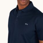 PAUL&SHARK MEN'S DOUBLE PIQUE COTTON POLO  BLUE - Image 3
