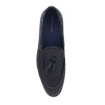 KALOGIROU MEN'S LOAFERS AMBRA WOV LEATHER NAVY BLUE - Image 2