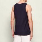 EMPORIO ARMANI MEN'S SLEEVELES T-SHIRT BLUE - Image 2
