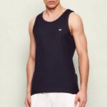 EMPORIO ARMANI MEN'S SLEEVELES T-SHIRT BLUE