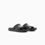 EMPORIO ARMANI MEN'S CONTOURED PVC SLIDERS WITH EAGLE BLACK - Image 2