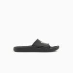 EMPORIO ARMANI MEN'S CONTOURED PVC SLIDERS WITH EAGLE BLACK - Image 3