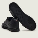 TOMMY HILFIGER MEN'S  LEATHER LOPRO SNEAKERS BLACK - Image 2