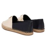 TOMMY HILFIGER WOMEN'S TH LOGO LEATHER ESPADRILLE SPACE BLUE /SOFT CREAM - Image 2