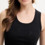 JUICY COUTURE WOMEN'S OUTLINE RACER VEST BLACK - Image 3