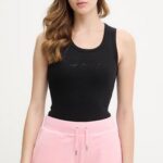 JUICY COUTURE WOMEN'S OUTLINE RACER VEST BLACK