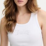 JUICY COUTURE WOMEN'S OUTLINE RACER VEST WHITE - Image 2