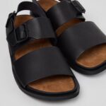 CAMPER MEN SYNTHETIC LLUC SANDALS BLACK - Image 2