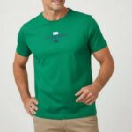 LA MARTINA MEN'S COTTON JERSEY T-SHIRT  REGULAR FIT GREEN