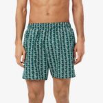 LACOSTE REGULAR FIT SWIM SHORT GREEN/SINOBLE