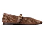 KALOGIROU WOMEN'S LOAFERS MOROCCO SUE BROWN GOLD