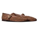 KALOGIROU WOMEN'S LOAFERS MOROCCO SUE BROWN GOLD - Image 2