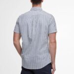 BARBOUR MEN'S CRESSWELL SEERSUCKER REGULAR SHORT-SLEEVED SHIRT NAVY - Image 2