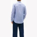 TOMMY HILFIGER MEN'S LINEN BENGAL STRIPE SHIRT WEDGE BLUE/ STRIPE - Image 2