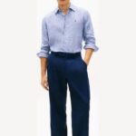 TOMMY HILFIGER MEN'S LINEN BENGAL STRIPE SHIRT WEDGE BLUE/ STRIPE - Image 3