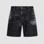 DSQUARED2 MEN'S BLACK ‘MARINE' DENIM SHORTS - Image 5