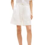 TOMMY HILFIGER WOMEN'S LINEN BLEND SHORT TH OPTIC WHITE