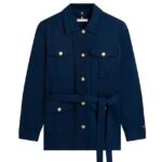 TOMMY HILFIGER WOMEN'S COTTON GOLD BUTTON FIELD JACKET DARK NIGHT NAVY - Image 4