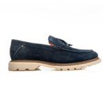 VERSACE 1969 SHOES SUEDE NAVY - Image 2