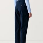 TOMMY HILFIGER WOMEN'S COTTON PANTS IN  SLIM STRAIGHT CHINO  DARK BLUE - Image 2